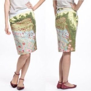 Anthropologie "terrain" art skirt